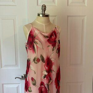 ☆ VALERIE STEVENS ☆ flowly rose printed slip dress